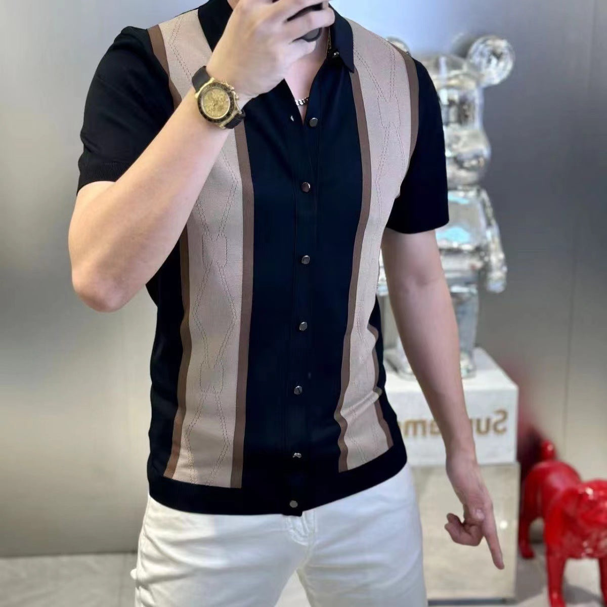 Camisa De Verano Para Hombre Estilo Gótico Con Cordones – Manga Corta De Lino Transpirable, Look Medieval Y Retro Para Carnaval Y Día A Día